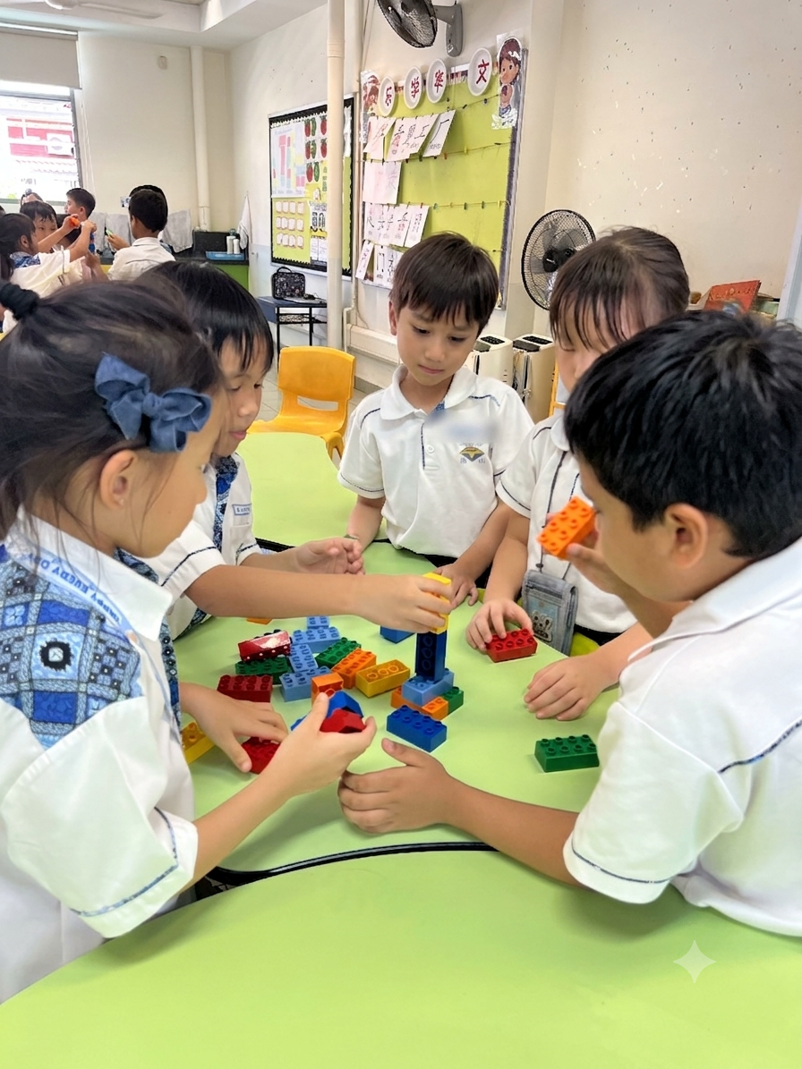 A group of students doing groupwork